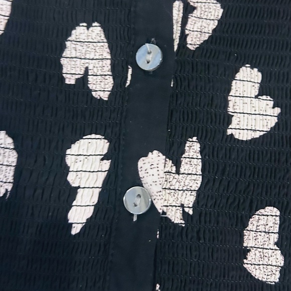 Maeve by Anthropologie Black & White Womens Size Small Heart Print Dress - Picture 12 of 14